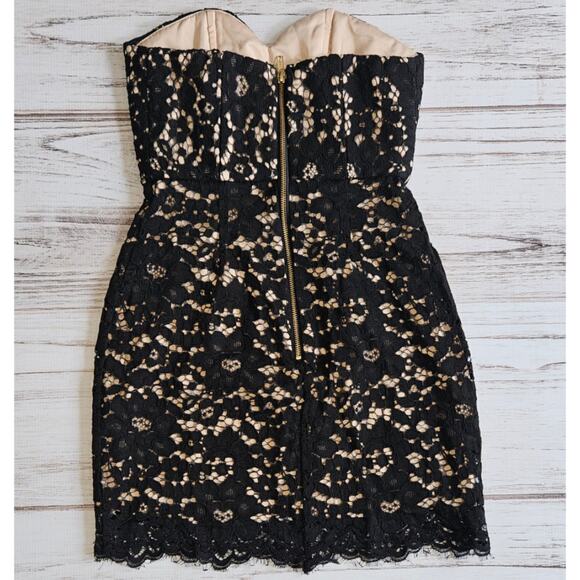 NBD X Nave Twins Strapless Lace Black Cocktail Dress Sz XS - Picture 4 of 7